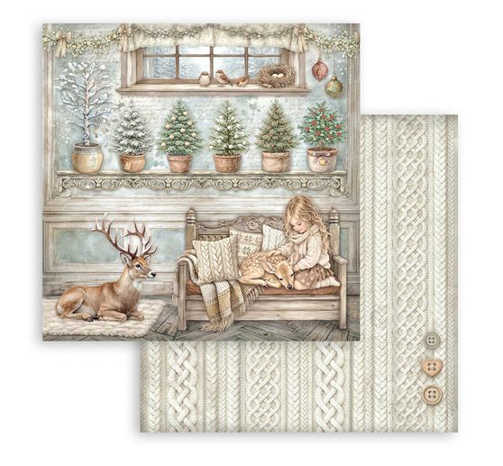 Blok pro scrapbook Stamperia "White Christmas"