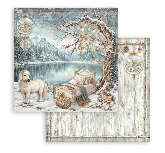 Blok pro scrapbook Stamperia "White Christmas"