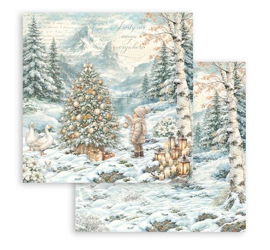 Blok pro scrapbook Stamperia "White Christmas"