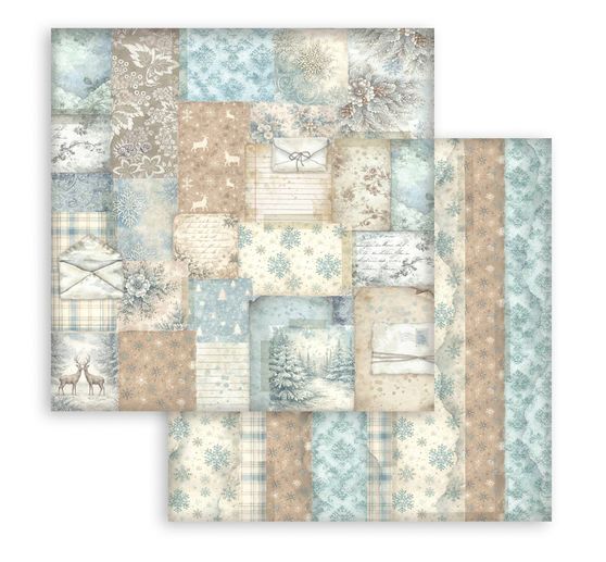 Blok pro scrapbook Stamperia "White Christmas Backgrounds"