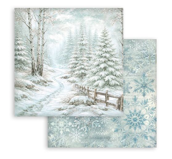 Blok pro scrapbook Stamperia "White Christmas Backgrounds"