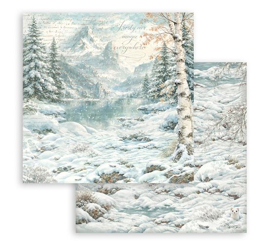Blok pro scrapbook Stamperia "White Christmas Backgrounds"