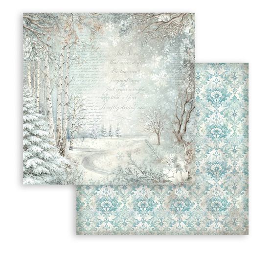 Blok pro scrapbook Stamperia "White Christmas Backgrounds"