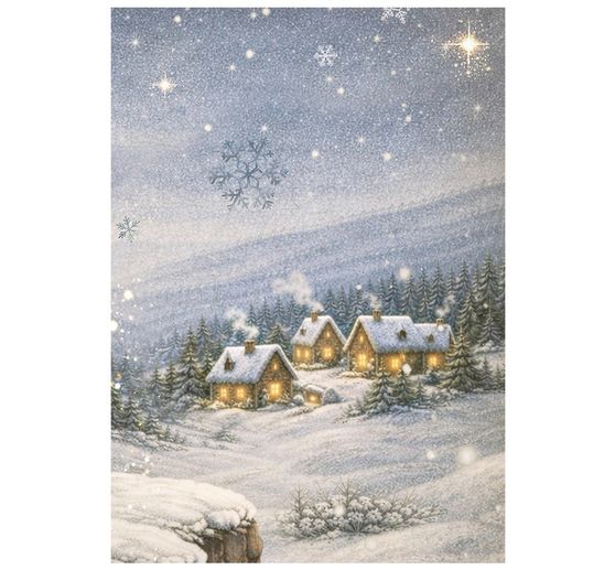 Motiv r&yacute;žov&yacute; pap&iacute;r sada Stamperia "Silent Night", DIN A6, sada 8 kusů