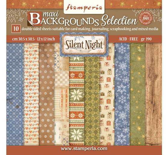 Blok pro scrapbook Stamperia "Silent Night Backgrounds"