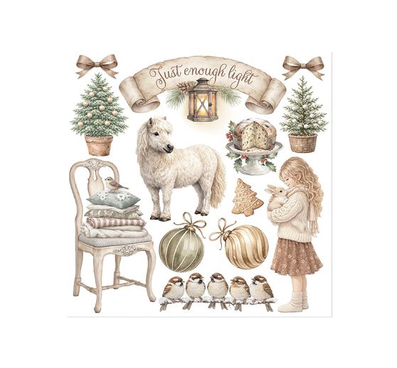 Stamperia Rub On assortment "White Christmas"