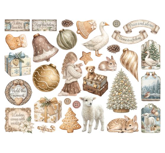 Stamperia Punching motifs "White Christmas"