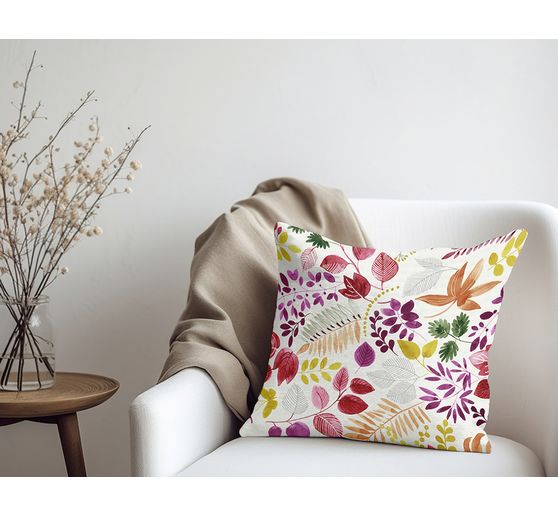 Patterned fabric in linen look "Guajira Leaves"