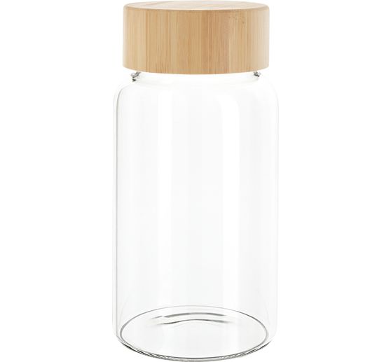 VBS Glass bottle with bamboo cap