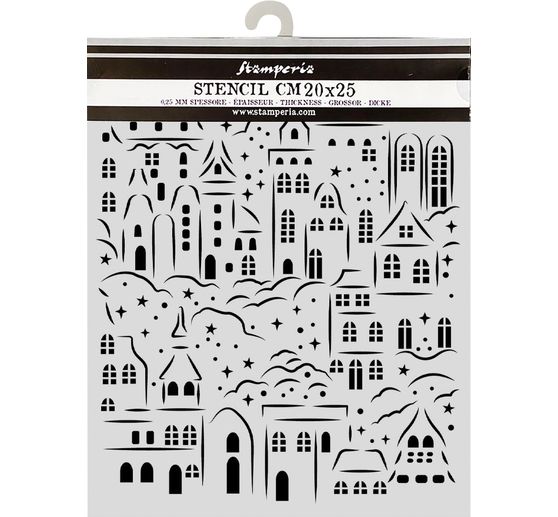 &Scaron;ablona Stamperia "Christmas Village", 20 x 25 cm