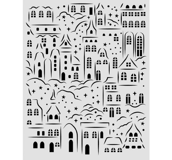 &Scaron;ablona Stamperia "Christmas Village", 20 x 25 cm