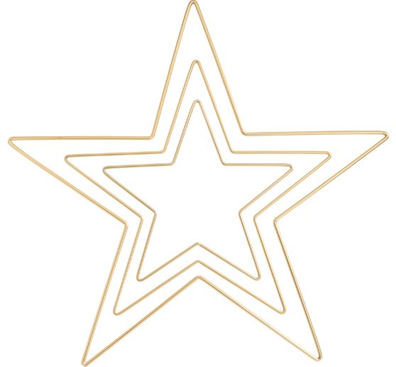 Kovov&yacute; prsten "Star", zlat&aacute; barva
