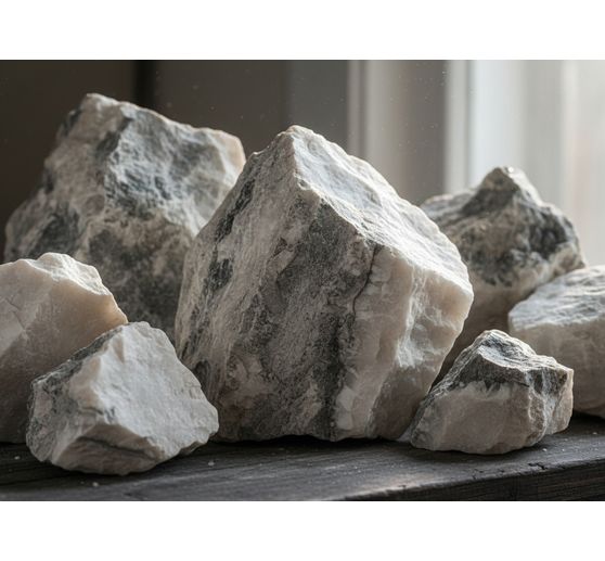 Alabaster, 1.5 kg, white-grey