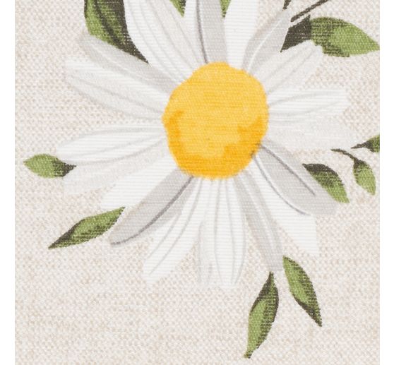 Motif fabric linen look "Daisies"