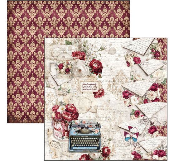 Scrapbook pap&iacute;r Ciao Bella "Bohemian Burgundy"