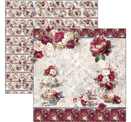 Scrapbook pap&iacute;r Ciao Bella "Bohemian Burgundy"