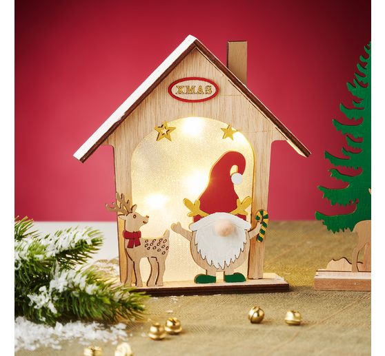 VBS Wooden building kit "Gnomehouse", incl. LEDs
