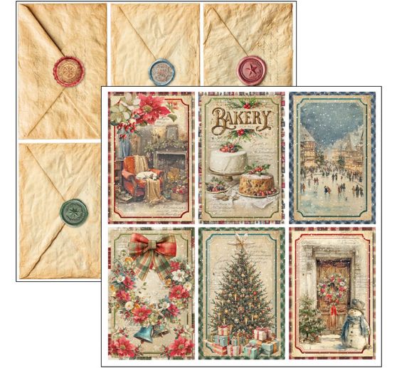 Ciao Bella scrapbook paper "Merry & Bright"