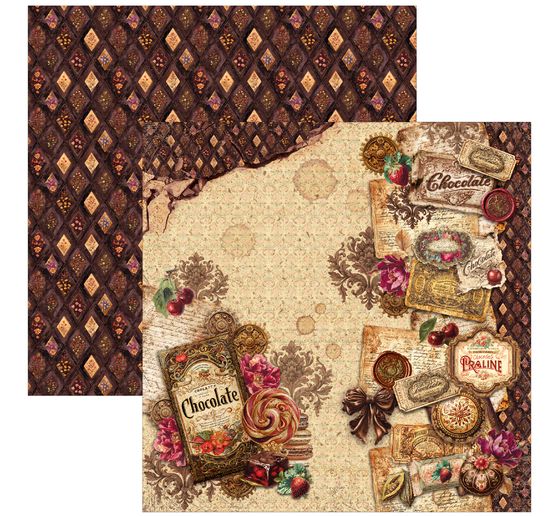 Ciao Bella scrapbook paper "The Chocolate Factory"