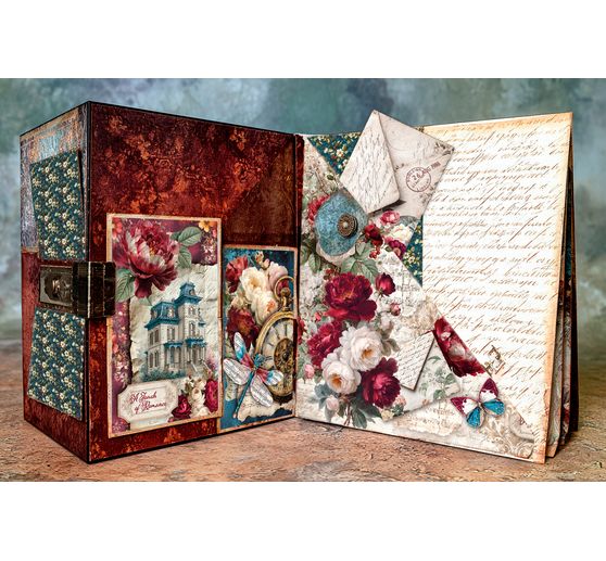 Ciao Bella scrapbook paper "Bohemian Burgundy"