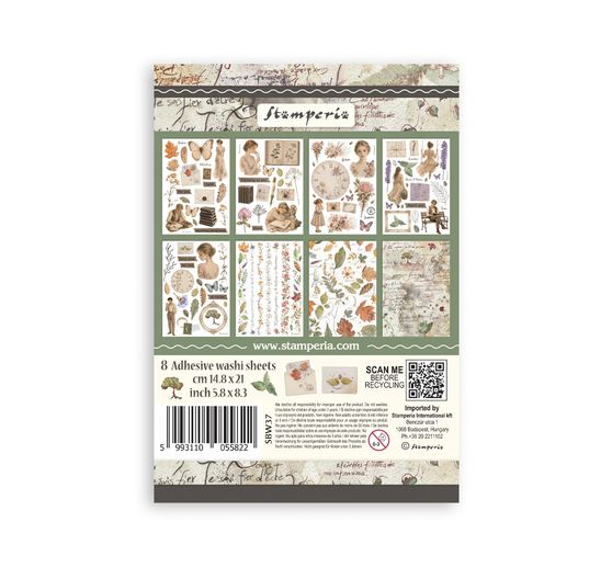 Washi pad Stamperia "Flowers and Poems"