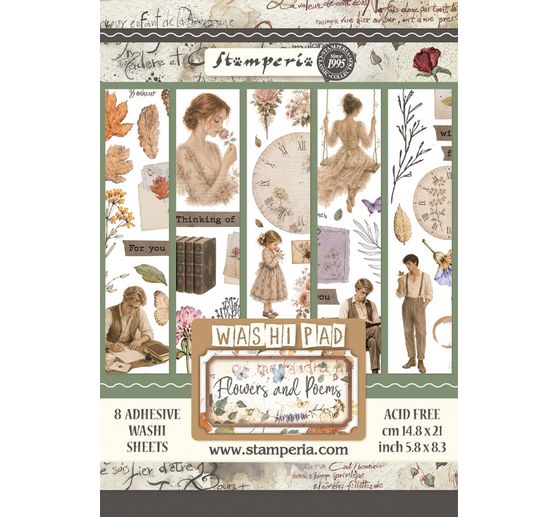 Washi pad Stamperia "Flowers and Poems"