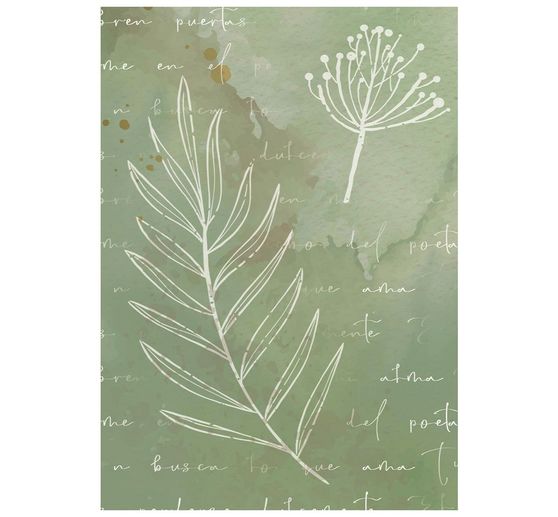 Stamperia Motif straw silk backgrounds "Flowers and Poems", DIN A6, set of 8