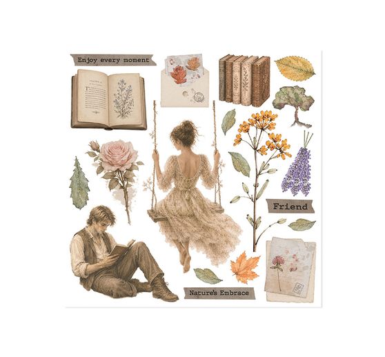 Rub On sada Stamperia "Flowers and Poems"