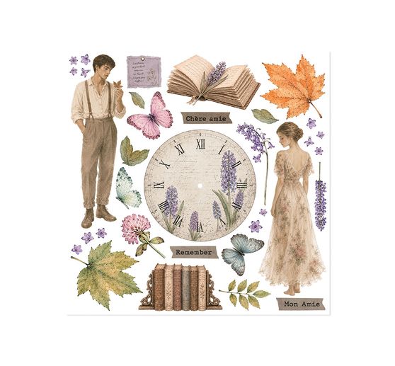 Rub On sada Stamperia "Flowers and Poems"