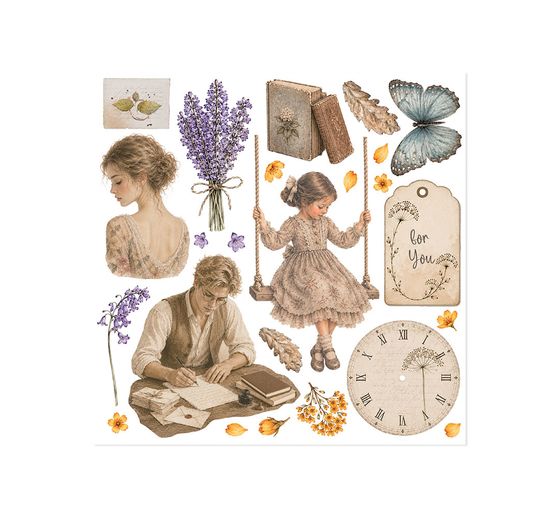 Rub On sada Stamperia "Flowers and Poems"