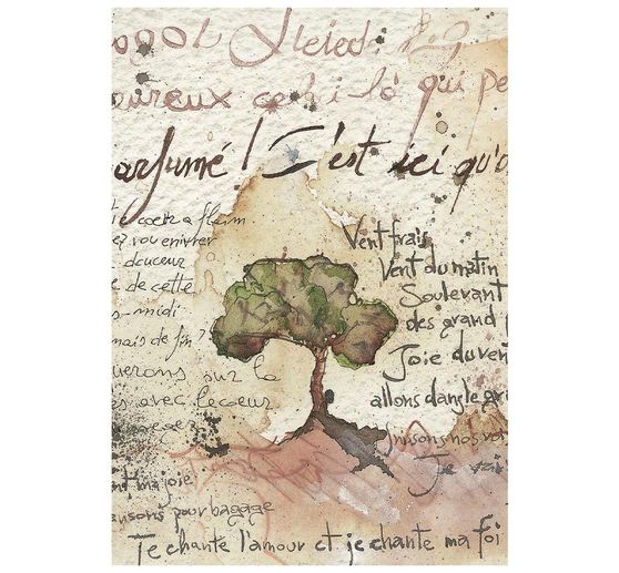 Motiv r&yacute;žov&yacute; pap&iacute;r sada Stamperia "Flowers and Poems", DIN A6, sada 8 kusů