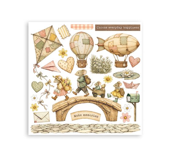 Rub On sada Stamperia "Cozy Family"