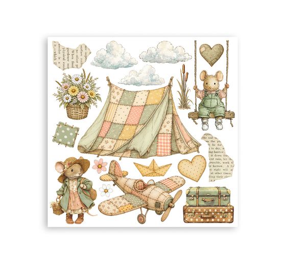 Rub On sada Stamperia "Cozy Family"