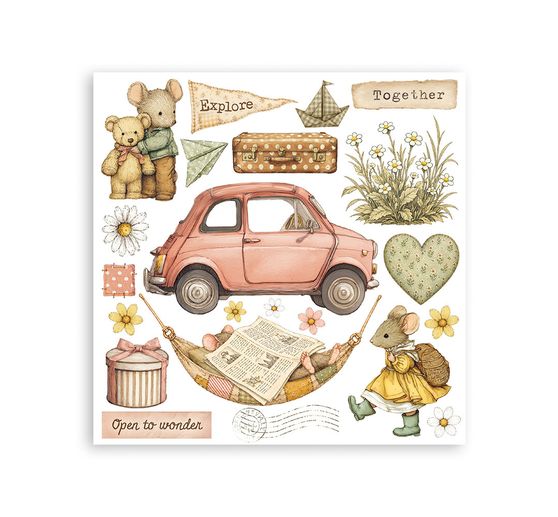 Rub On sada Stamperia "Cozy Family"