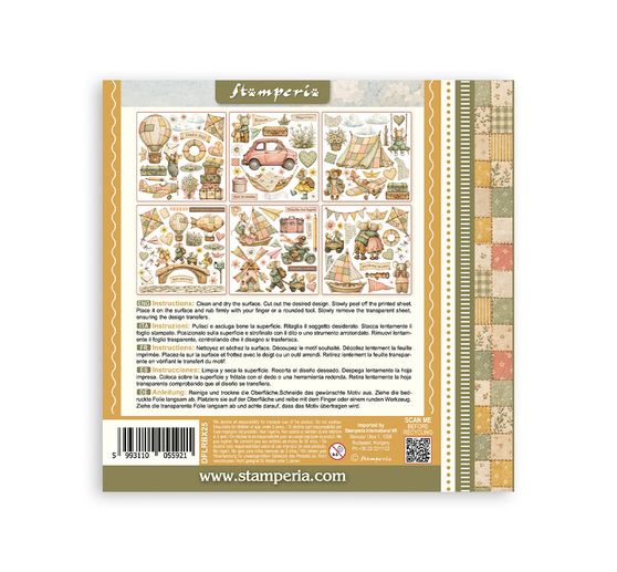 Rub On sada Stamperia "Cozy Family"