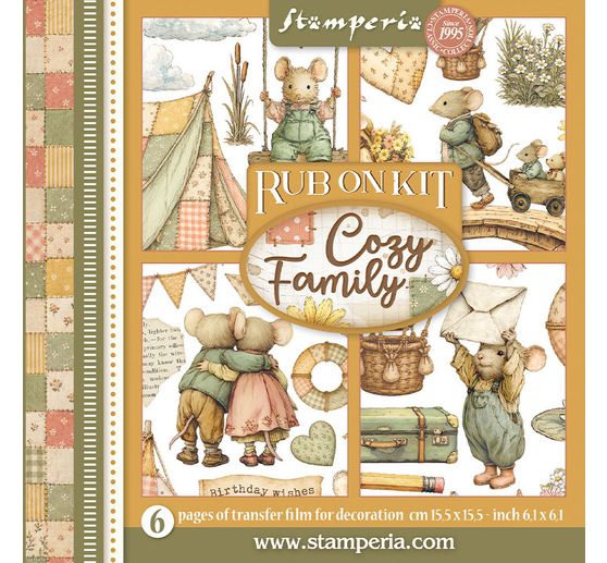 Rub On sada Stamperia "Cozy Family"