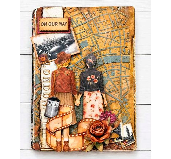&Scaron;ablona Stamperia "Our Way - Street Map", 20 x 25 cm