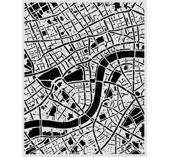 &Scaron;ablona Stamperia "Our Way - Street Map", 20 x 25 cm