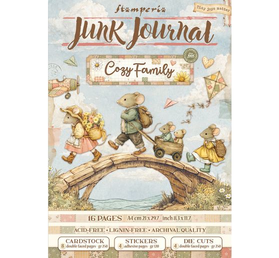 Junk Journal Book Stamperia "Cozy Family"