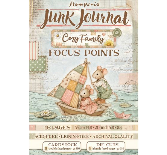 A5 Junk Journal Focus Points Stamperia "Cozy Family"