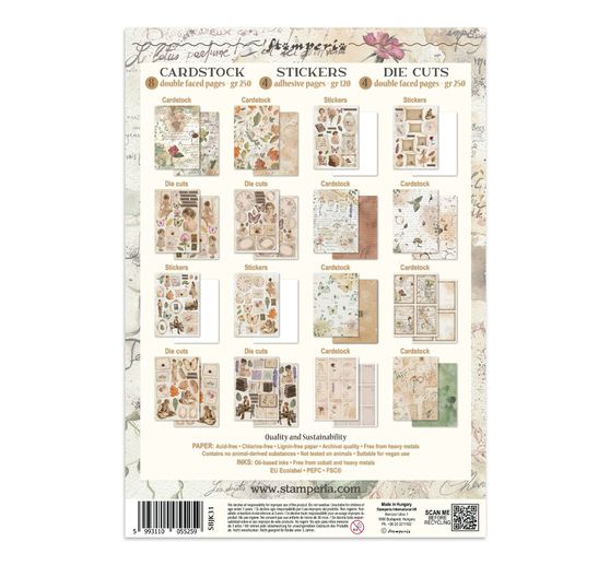 Junk Journal Book Stamperia "Flowers and Poems"