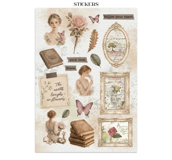 Junk Journal Book Stamperia "Flowers and Poems"