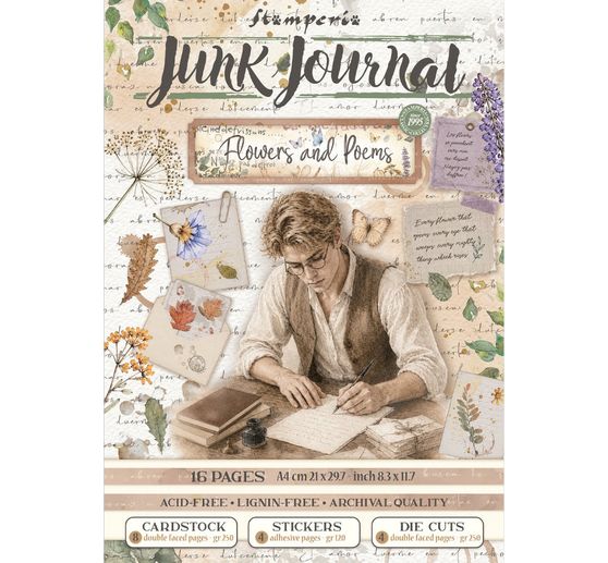 Junk Journal Book Stamperia "Flowers and Poems"
