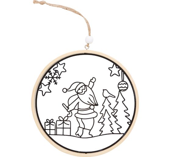 Dekorativn&iacute; kruh s kovov&yacute;m motivem VBS "Santa Claus"