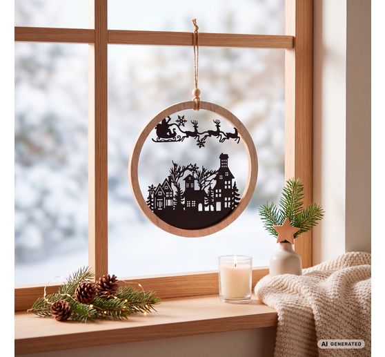 VBS Decorative wooden ring &ldquo;Christmas Eve&rdquo;