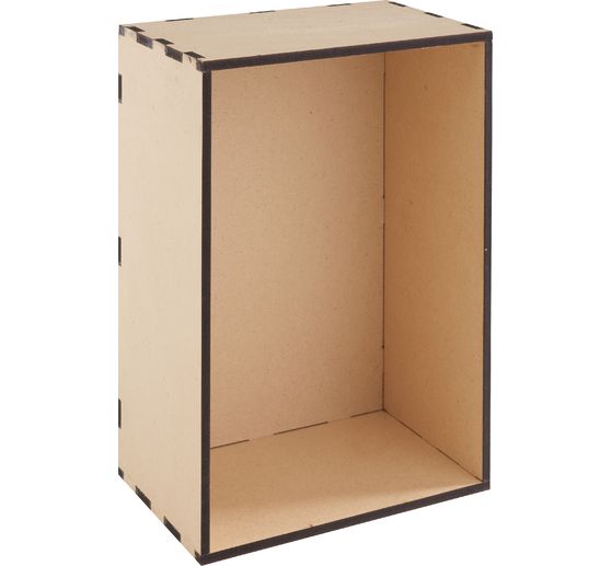 Dřevěn&aacute; krabička bez v&iacute;ka VBS, MDF dřevo