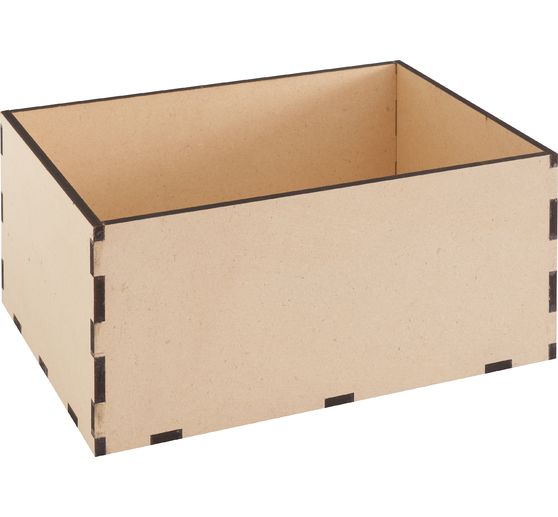 Dřevěn&aacute; krabička bez v&iacute;ka VBS, MDF dřevo