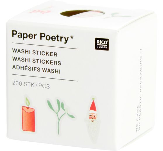 Washi stickers "Mistletoe branches & Candles"