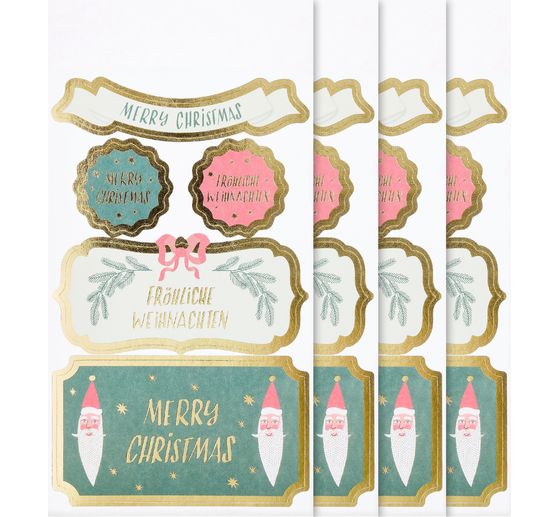 Paper stickers "Merry Xmas"