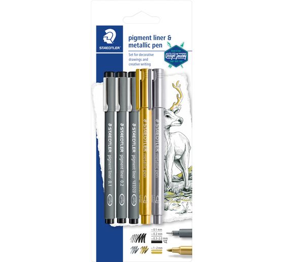 STAEDTLER Pigmentov&yacute; liner a metalick&yacute; fix
